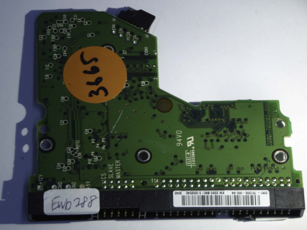 Western Digital WD800BB-00JKC0 2060-701292-000 Rev A  PCB for Sale